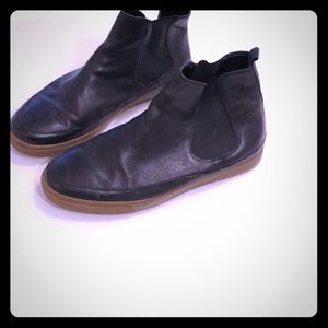 Nine West leather high top slip on sneakers